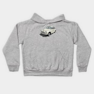 Morris Minor in old english white Kids Hoodie